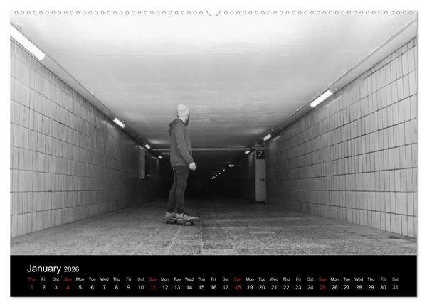Produktbild: Skateboard - Street only (High Quality Premium Wall Calendar 2026 DIN A2 landscape),CALVENDO 12 Month Wall Calendar