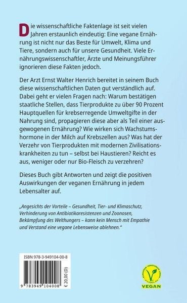 Produktbild: Vegan. Die ges&uuml;ndeste Ern&auml;hrung aus &auml;rztlicher Sicht. Gesund ern&auml;hren bei Diabetes, Bluthochdruck, Osteoporose - Demenz und Krebs vorbeugen.