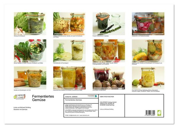 Produktbild: Fermentiertes Gem&uuml;se (Wandkalender 2026 DIN A2 quer), CALVENDO Monatskalender