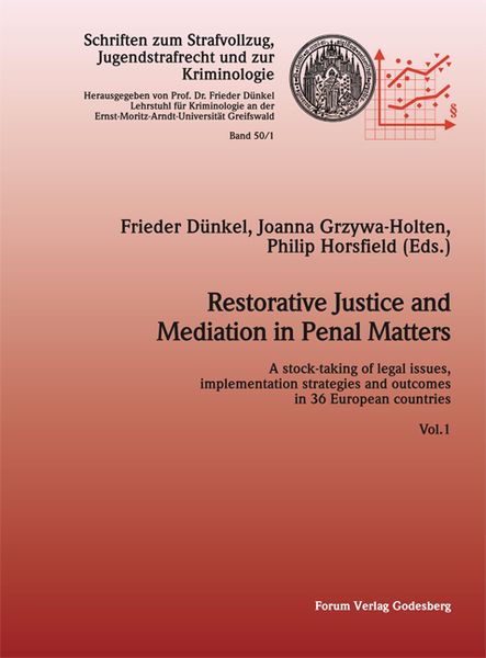 Produktbild: Restorative Justice and Mediation in Penal Matters