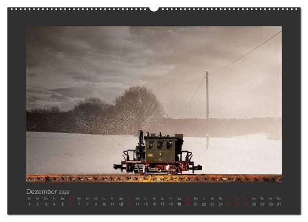 Produktbild: Dampflokomotiven in Spur N (Wandkalender 2026 DIN A2 quer), CALVENDO Monatskalender