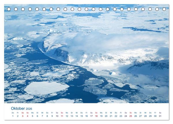 Produktbild: Polarflug Kurs Nordpol (Tischkalender 2026 DIN A5 quer), CALVENDO Monatskalender