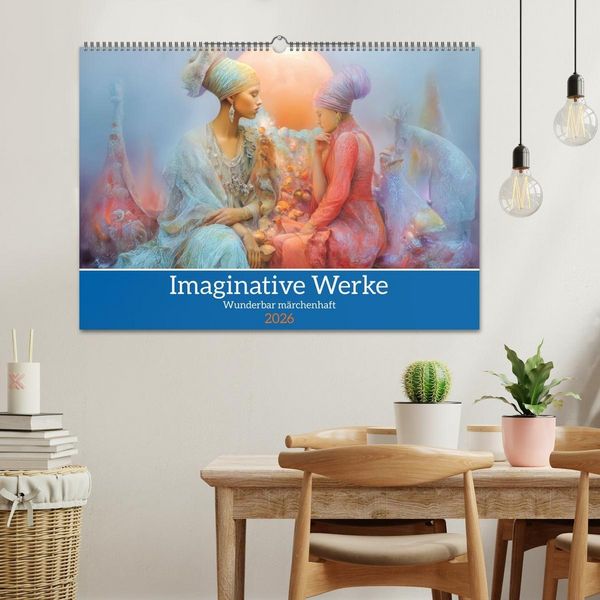 Produktbild: Imaginative Werke - Wunderbar m&auml;rchenhaft (Wandkalender 2026 DIN A2 quer), CALVENDO Monatskalender