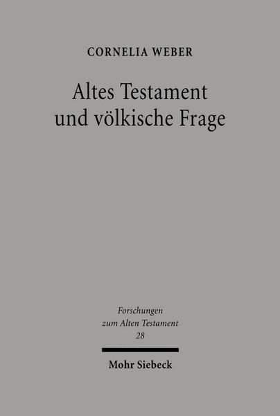 Produktbild: Altes Testament und v&ouml;lkische Frage