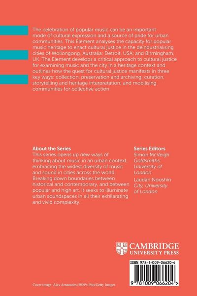 Produktbild: Popular Music Heritage, Cultural Justice and the Deindustrialising City