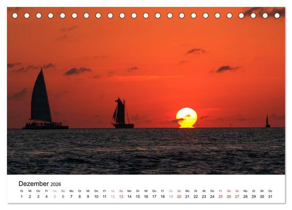 Produktbild: Unter der Sonne Floridas (Tischkalender 2026 DIN A5 quer), CALVENDO Monatskalender