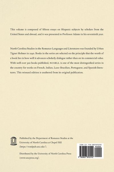 Produktbild: Hispanic Studies in Honor of Nicholson B. Adams