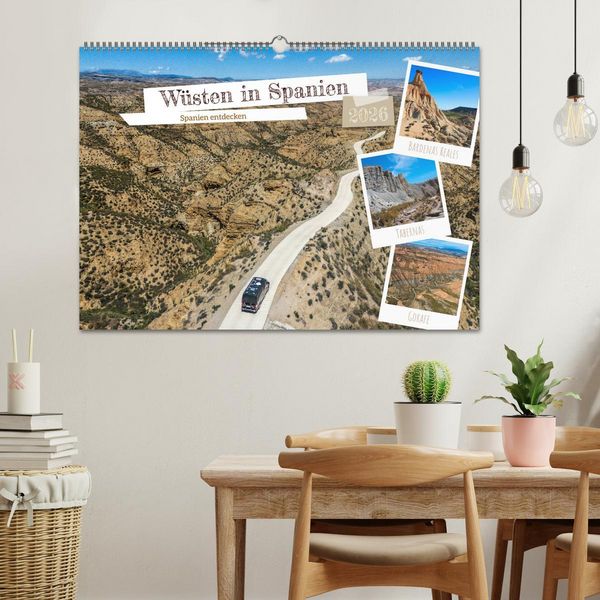 Produktbild: W&uuml;sten in Spanien (Wandkalender 2026 DIN A2 quer), CALVENDO Monatskalender