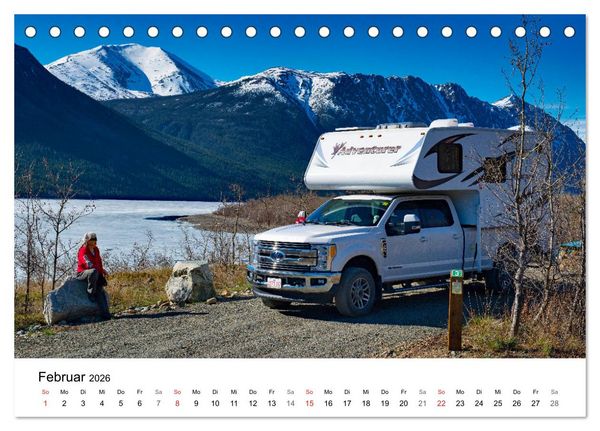 Produktbild: KANADA Mit dem Camper quer durch die Rockies (Tischkalender 2026 DIN A5 quer), CALVENDO Monatskalender