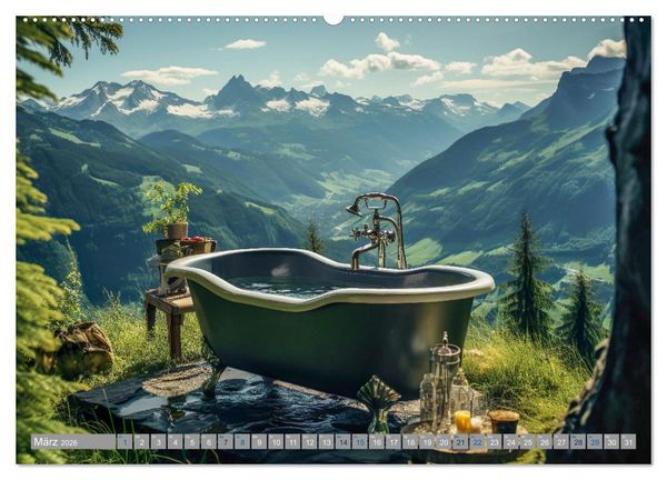 Produktbild: Wannenidylle (hochwertiger Premium Wandkalender 2026 DIN A2 quer), Kunstdruck in Hochglanz