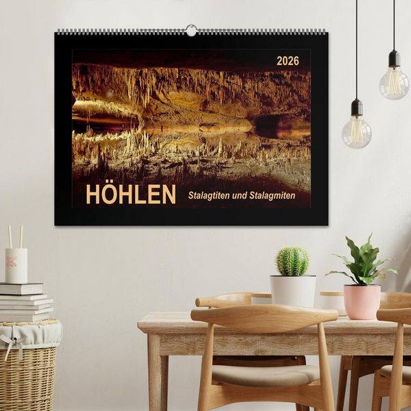 Produktbild: H&ouml;hlen, Stalaktiten und Stalagmiten (Wandkalender 2026 DIN A2 quer), CALVENDO Monatskalender