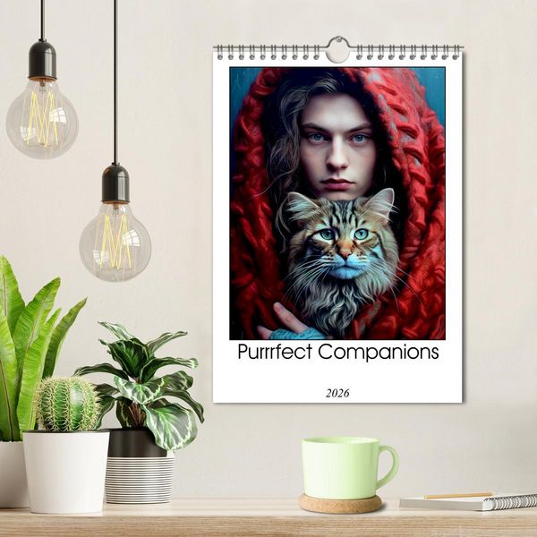 Produktbild: Purrrfect Companions (Wall Calendar 2026 DIN A4 portrait), CALVENDO 12 Month Wall Calendar