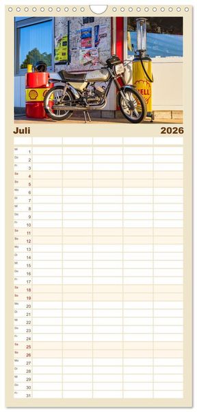 Produktbild: Familienplaner 2026 - Z&uuml;ndapp-Tr&auml;ume mit 5 Spalten (Wandkalender, 21 x 45 cm) CALVENDO