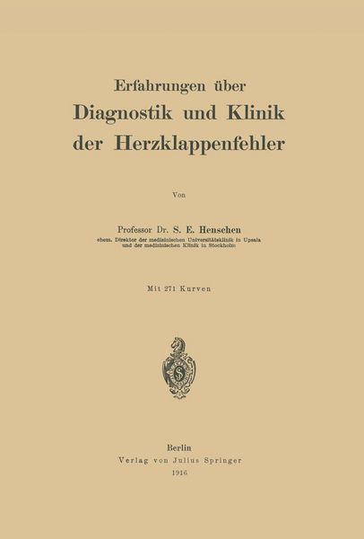 Produktbild: Erfahrungen &uuml;ber Diagnostik und Klinik der Herzklappenfehler