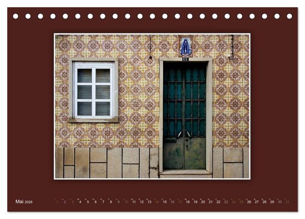 Produktbild: Azulejo-Fassaden in Portugal (Tischkalender 2026 DIN A5 quer), CALVENDO Monatskalender