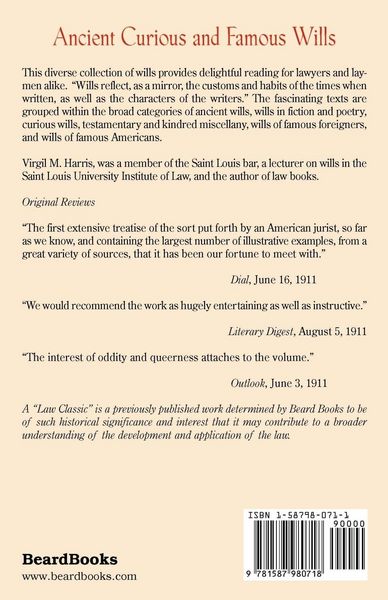 Produktbild: Ancient Curious and Famous Wills