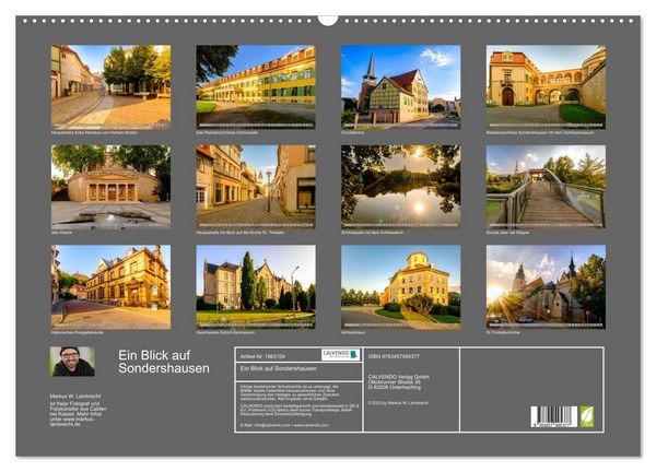 Produktbild: Ein Blick auf Sondershausen (Wandkalender 2026 DIN A2 quer), CALVENDO Monatskalender