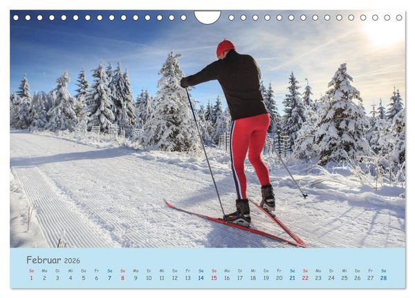 Produktbild: Langlaufen - f&uuml;r K&ouml;rper und Seele (Wandkalender 2026 DIN A4 quer), CALVENDO Monatskalender