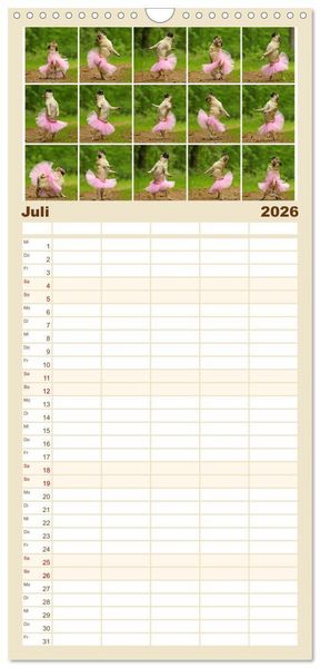 Produktbild: Familienplaner 2026 - Lustige M&ouml;pse aus der Hundeknipserei mit 5 Spalten (Wandkalender, 21 x 45 cm) CALVENDO