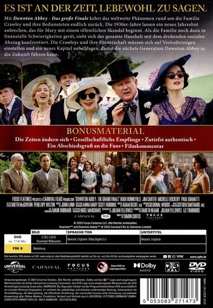 Produktbild: Downton Abbey - Das gro&szlig;e Finale