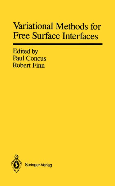 Produktbild: Variational Methods for Free Surface Interfaces