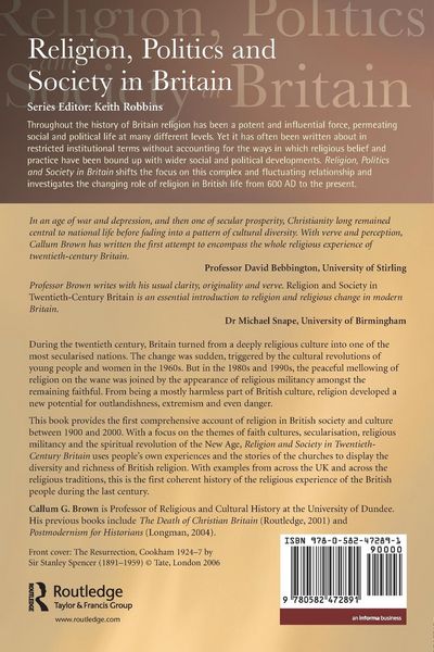 Produktbild: Religion and Society in Twentieth-Century Britain