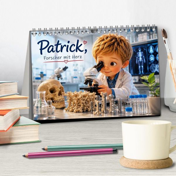 Produktbild: Patrick, Forscher mit Herz (Tischkalender 2027 DIN A5 quer), CALVENDO Monatskalender