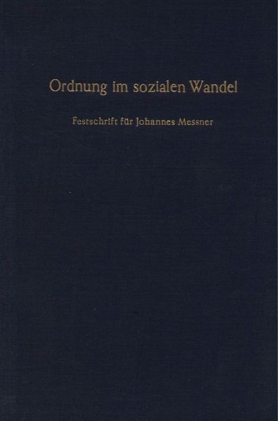 Produktbild: Ordnung im sozialen Wandel.