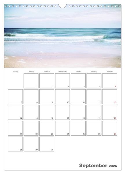 Produktbild: Strandbilder - K&uuml;nstlerische Impressionen von der Nordsee (Wandkalender 2026 DIN A3 hoch), CALVENDO Monatskalender