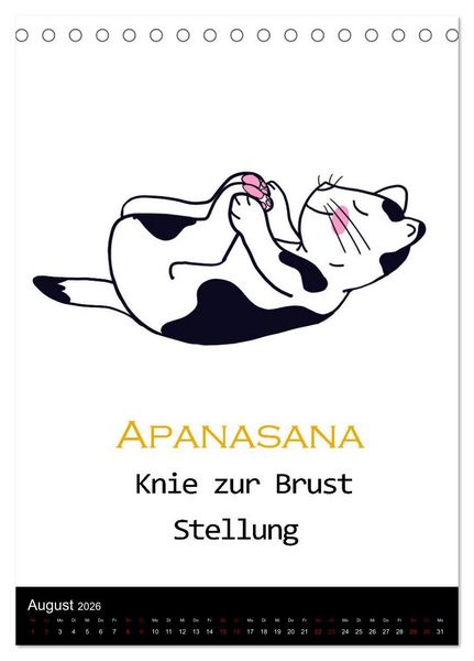Produktbild: Yogakatzen - ganz entspannt im Hier und Jetzt (Tischkalender 2026 DIN A5 hoch), CALVENDO Monatskalender