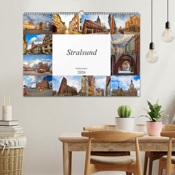 Produktbild: Stralsund Stadtansichten (Wandkalender 2026 DIN A2 quer), CALVENDO Monatskalender