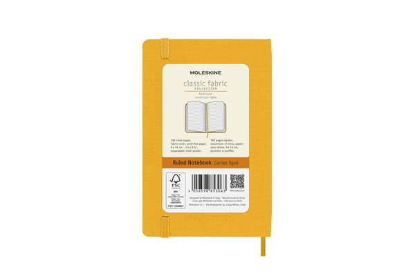 Produktbild: Moleskine Classic Notebook, Pocket, Ruled, Orange Yellow, Silk Hard Cover (3.5 x 5.5)