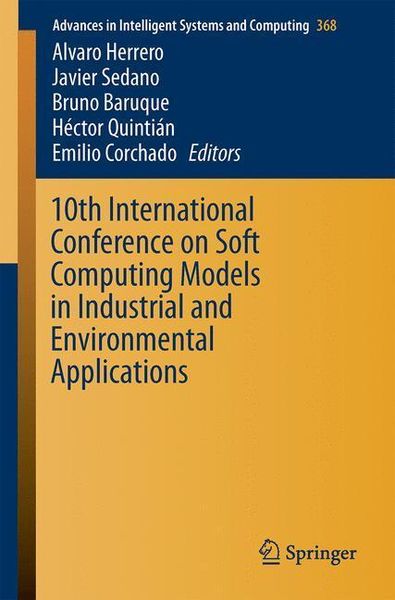 Produktbild: 10th International Conference on Soft Computing Models in Industrial and Environmental Applications