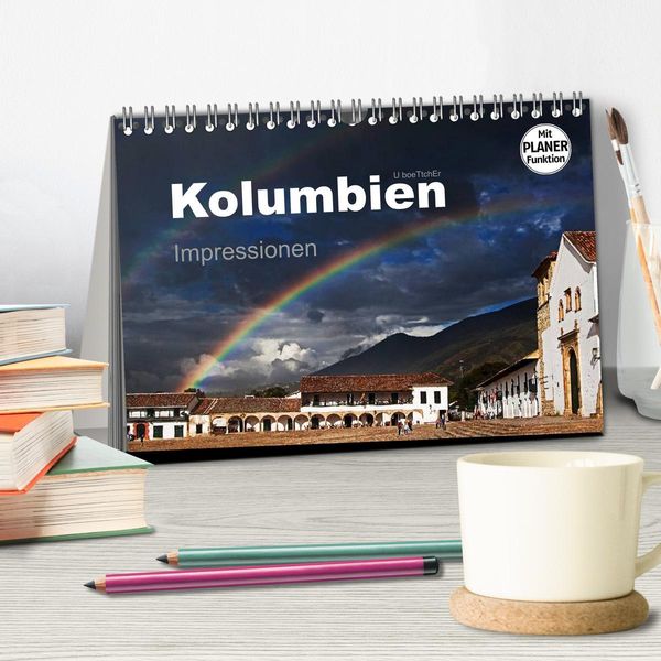 Produktbild: Kolumbien Impressionen (Tischkalender 2026 DIN A5 quer), CALVENDO Monatskalender