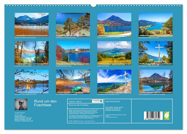 Produktbild: Rund um den Fuschlsee (hochwertiger Premium Wandkalender 2026 DIN A2 quer), Kunstdruck in Hochglanz