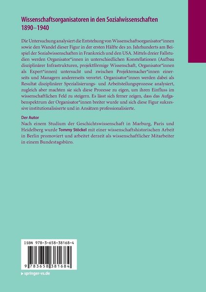 Produktbild: Wissenschaftsorganisatoren in den Sozialwissenschaften 1890-1940