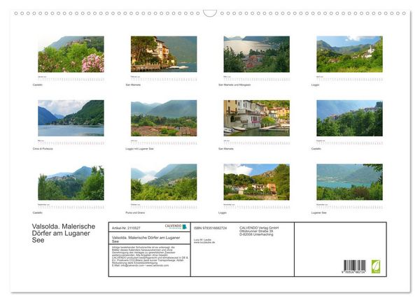 Produktbild: Valsolda. Malerische D&ouml;rfer am Luganer See (Wandkalender 2026 DIN A2 quer), CALVENDO Monatskalender