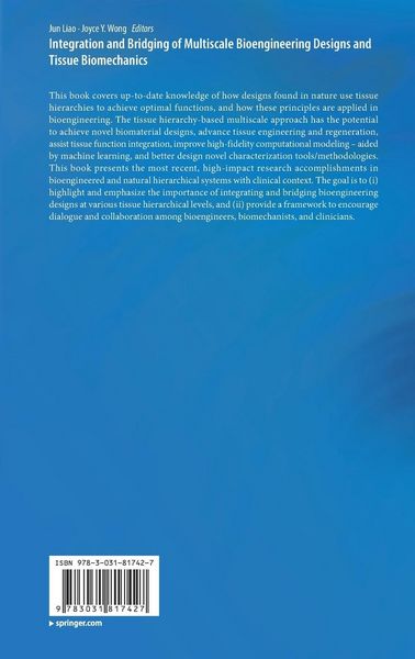 Produktbild: Integration and Bridging of Multiscale Bioengineering Designs and Tissue Biomechanics