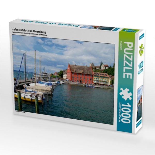CALVENDO Puzzle Hafeneinfahrt von Meersburg | 1000 Teile Lege-Größe 64x48cm Foto-Puzzle für glückliche Stunden