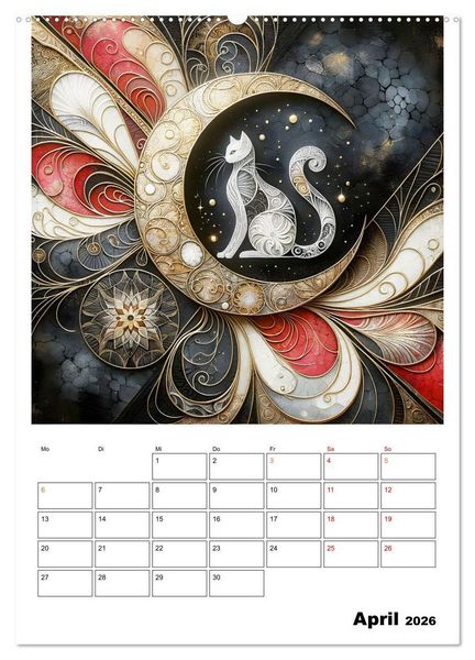 Produktbild: Tierische Mondlichtmagie (Wandkalender 2026 DIN A2 hoch), CALVENDO Monatskalender