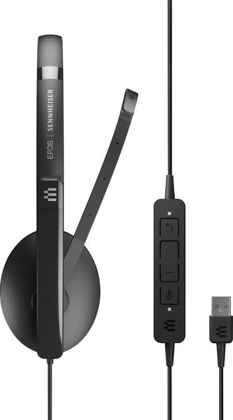 Produktbild: EPOS On Ear Headset kabelgebunden Stereo Schwarz Noise Cancelling Lautst&auml;rkeregelung, Mikrofon-Stummschaltung Telefon