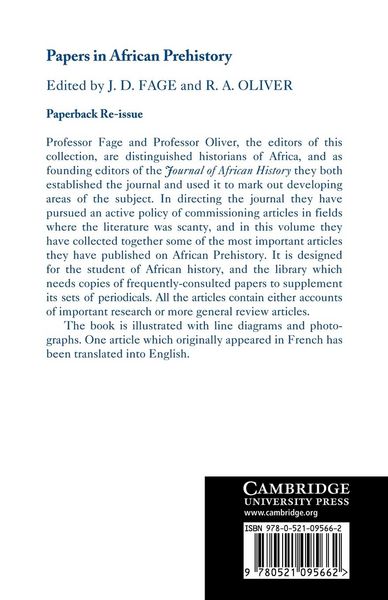 Produktbild: Papers in African Prehistory