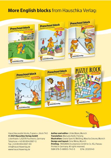 Produktbild: Puzzle Activity Book from 5 Years - Volume 2: Colourful Preschool Activity Books with Puzzle Fun - Labyrinth, Sudoku, Search and Find Books for Childr