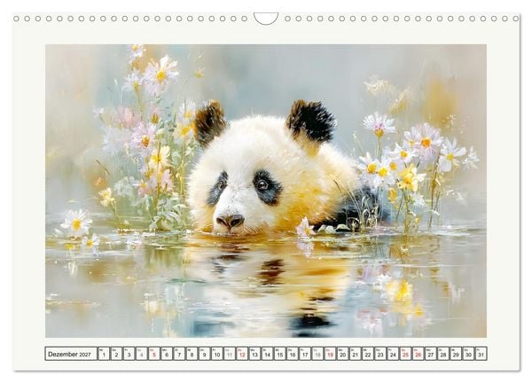 Produktbild: Pandas. Gl&uuml;cksmomente im Reich der B&auml;ren (Wandkalender 2027 DIN A3 quer), CALVENDO Monatskalender