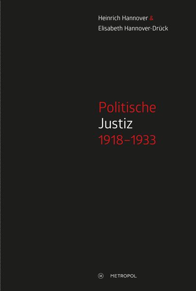 Produktbild: Politische Justiz 1918&ndash;1933