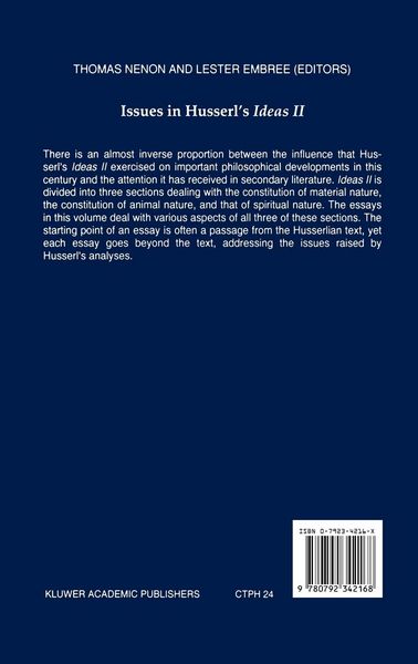 Produktbild: Issues in Husserl&rsquo;s Ideas II