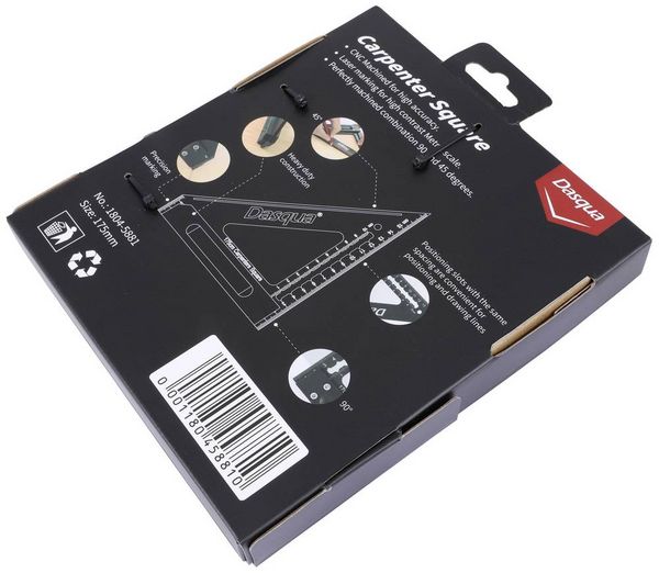 Produktbild: Dasqua 1804-5881 Tischlerwinkel 154mm 90&deg; 1St.