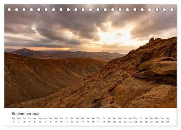 Produktbild: Fuerteventrua The volcanic island (Desk Calendar 2026 DIN A5 landscape), CALVENDO 12 Month DeskCalendar