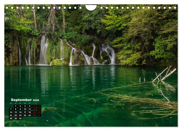 Produktbild: Naturwunder Plitvicer Seen (Wandkalender 2026 DIN A4 quer), CALVENDO Monatskalender