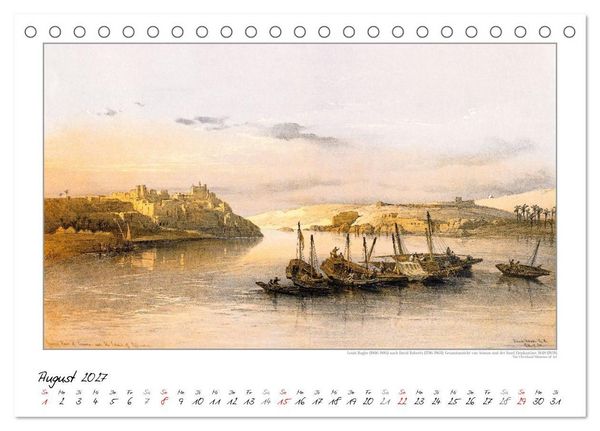 Produktbild: &Auml;gypten um 1840. David Roberts - Louis Haghe. Kunstkalender (Tischkalender 2027 DIN A5 quer), CALVENDO Monatskalender